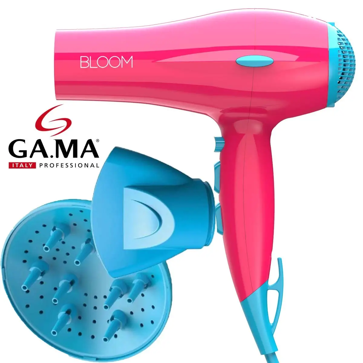SECADOR CABELO GAMA BLOOM CERAMIC ION ROSA 2.000W