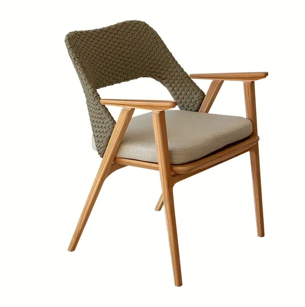 CADEIRA GREEN HOUSE VEREDA C/BRAÇO TEKA CORDA OLIVA(BL)