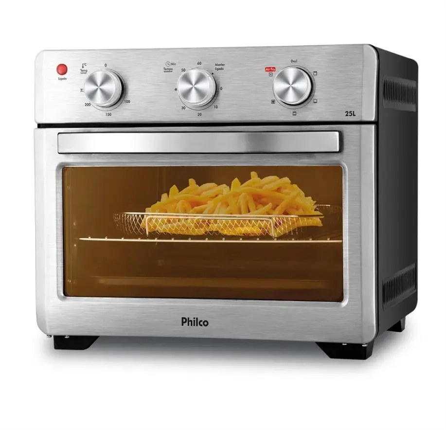 FRITADEIRA ELETRICA PHILCO FORNO E AIR FRY 25L PFE25I INOX 220V