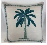 ALMOFADA DECORTEXTIL 120-10 LINHO CRU C/ COQUEIRO(BL)