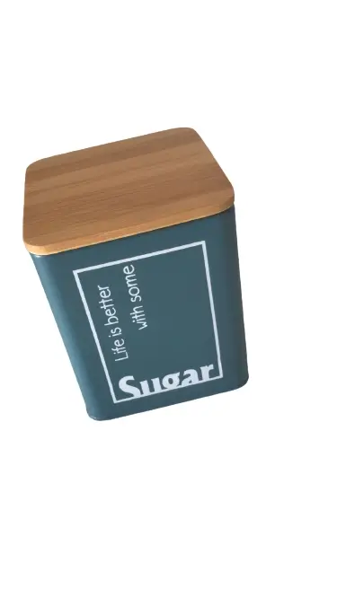 POTE ACUCAR METAL BTC VERDE C/TAMPA BAMBU UC0015