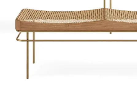 BANCO MEMOR MARANHAO 5003 PALHA 1.40MT MAD NATURAL