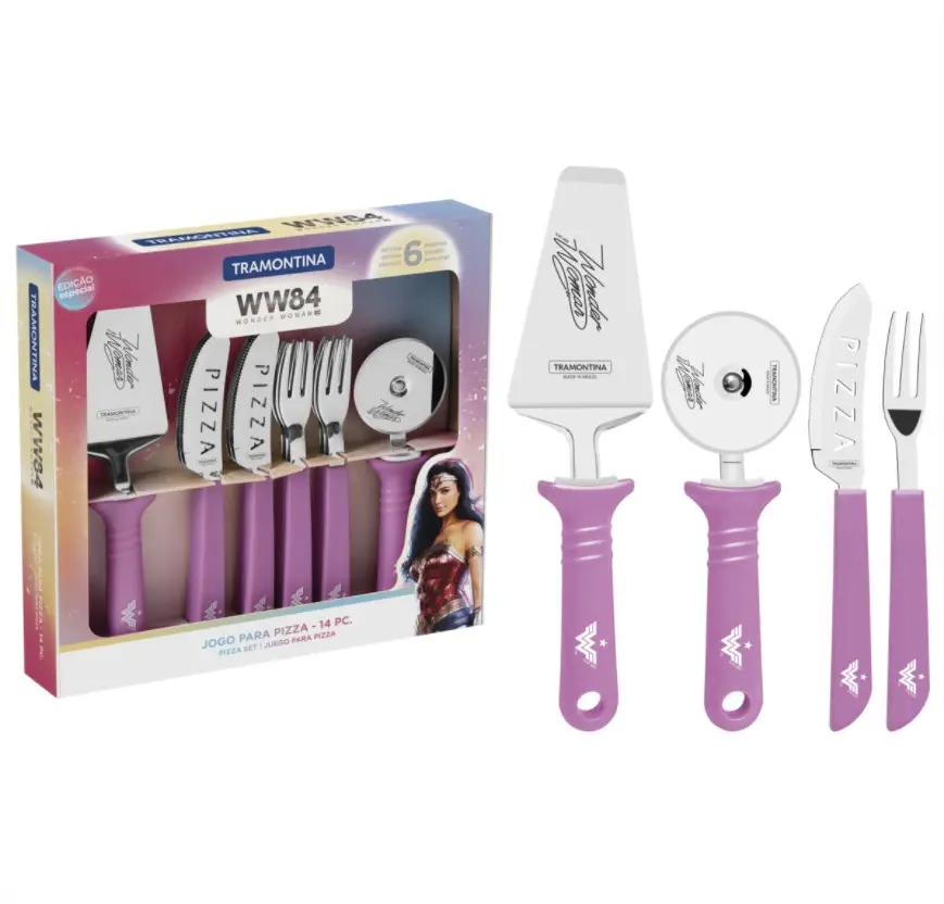 JOGO P/ PIZZA TRAMONTINA 14PC 29899/050 MULHER M ROSA