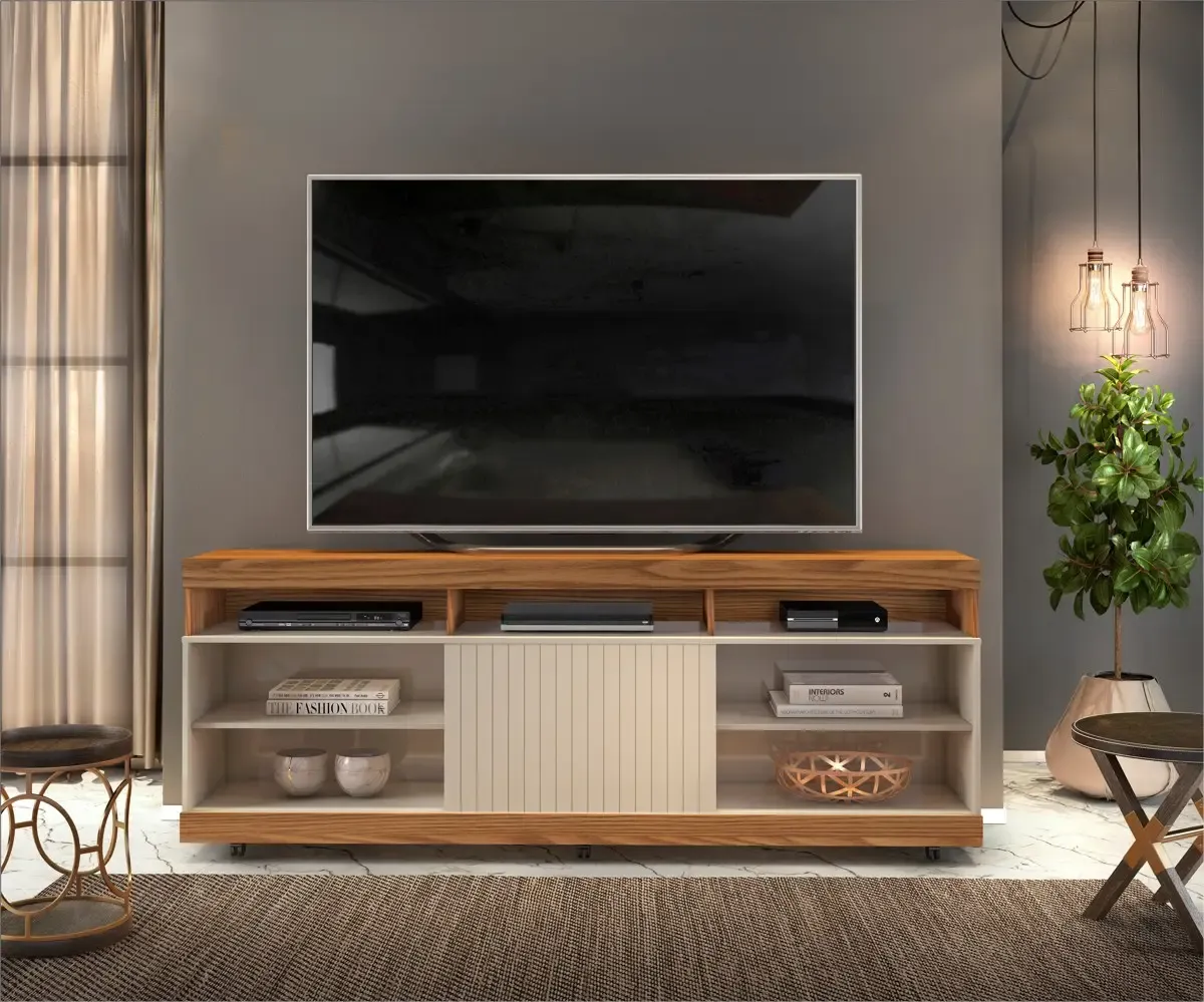 RACK DJ DILI 1.80MT CARVALHO/OFF WHITE