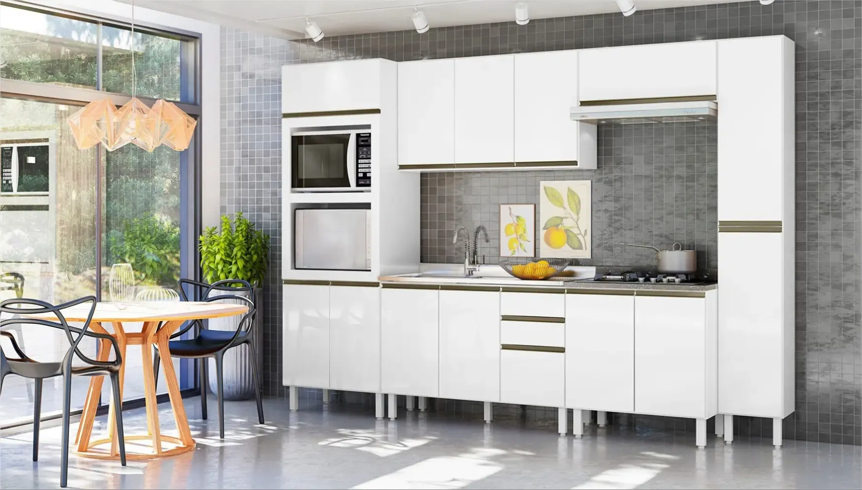 PANELEIRO NICIOLI 0.35X2.20 KALI PREMIUM MDF BRANCA