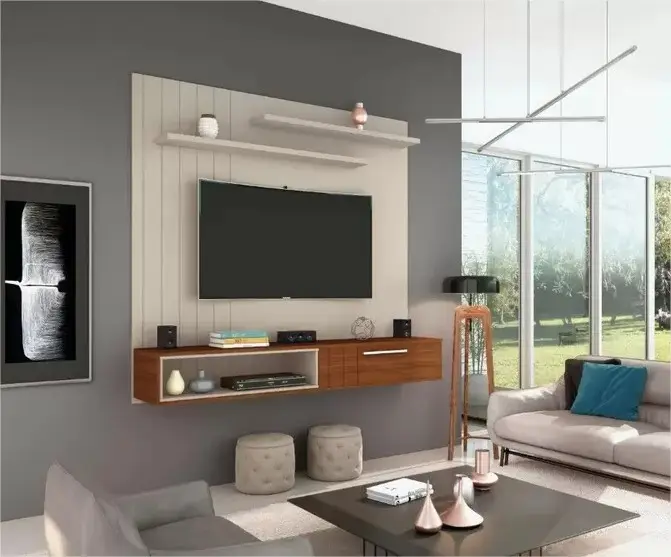 PAINEL SUSPENSO GERMAI MULLER 1.80MT OFF WHITE/FREIJO