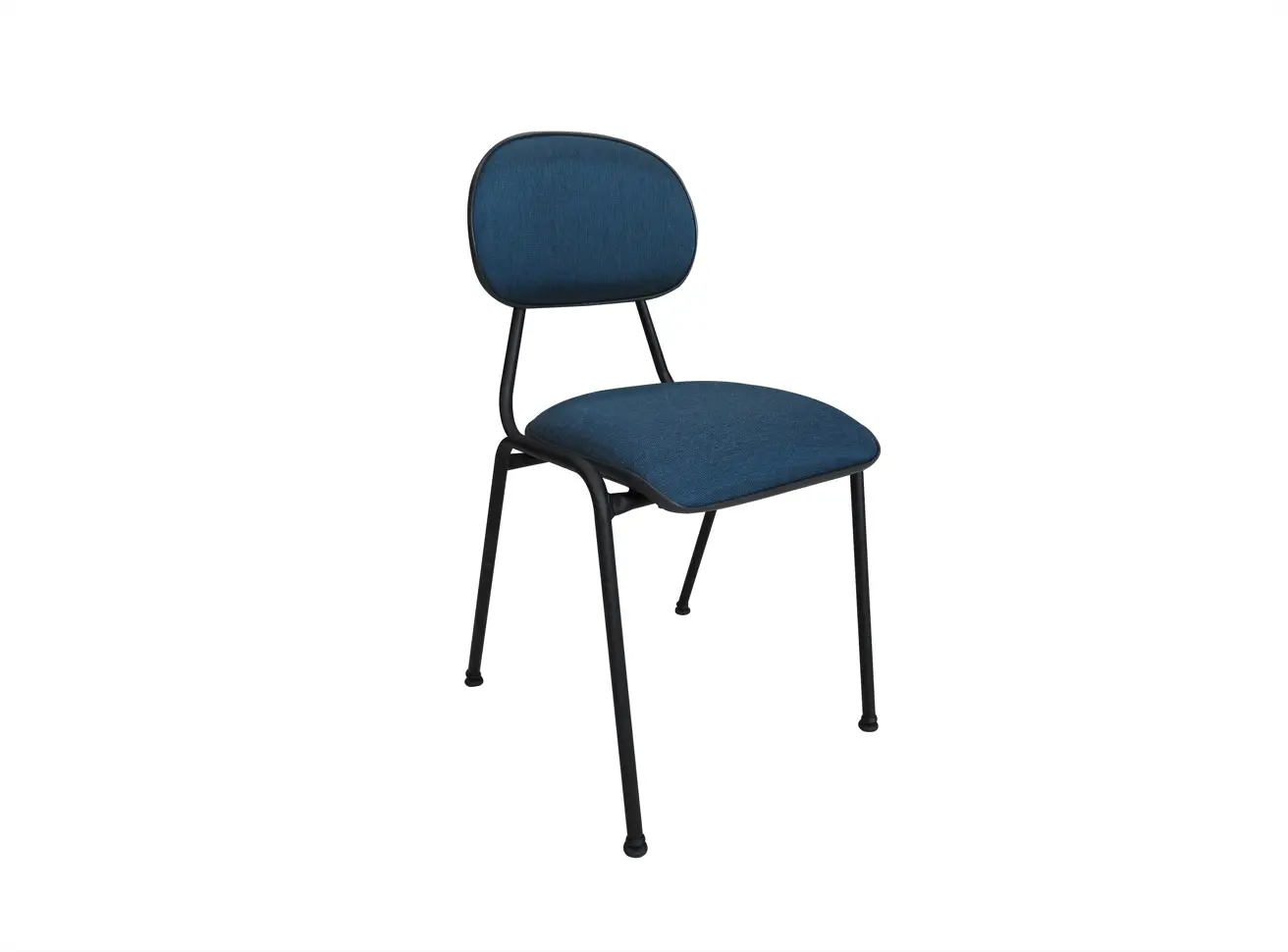 CADEIRA BELO MOVEIS C-31 PVC FIXA TECIDO AZUL