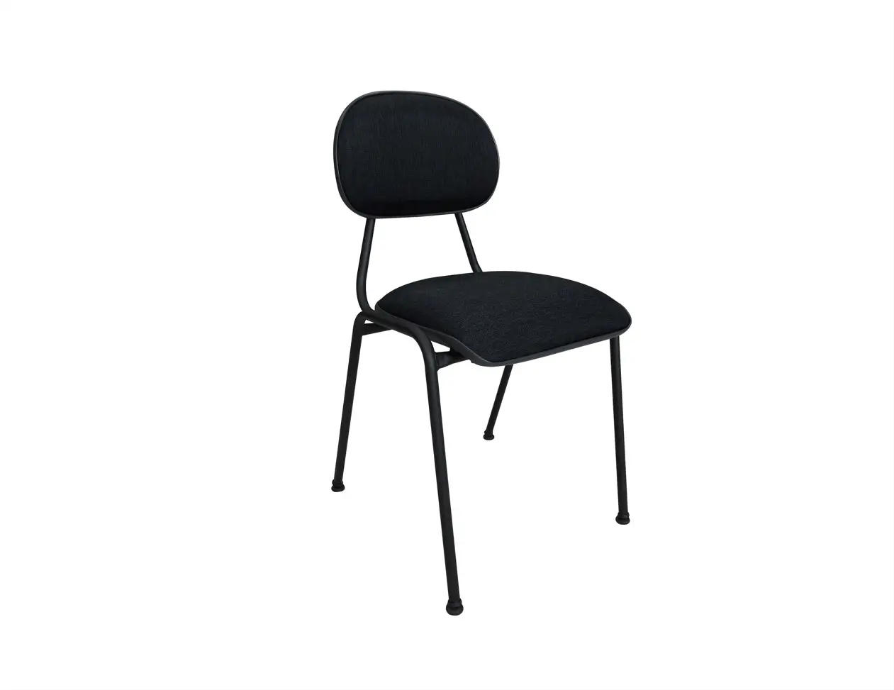 CADEIRA BELO MOVEIS C-31 PVC FIXA TECIDO PRETO