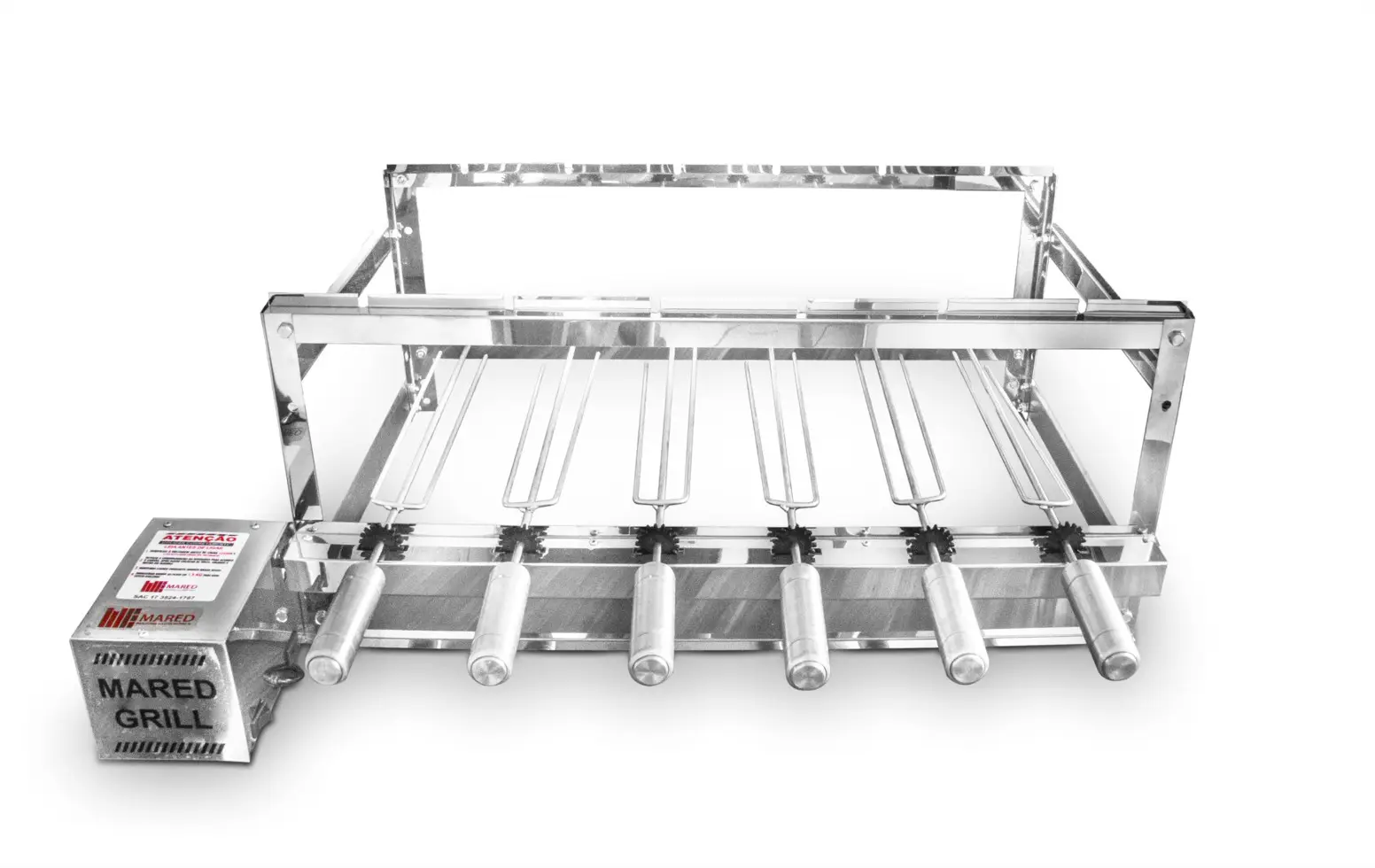 CHURRASQUEIRA MARED ELETRICA 6 ESPETO GIRATORIA BIVOLT