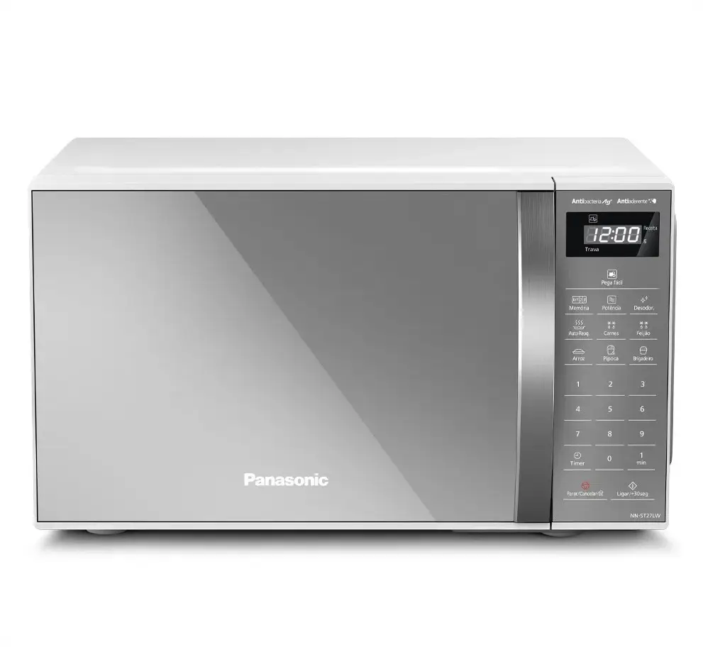FORNO MICROONDAS 21LT PANASONIC NN-ST27LWRUK PRATA/BRANCO 220V