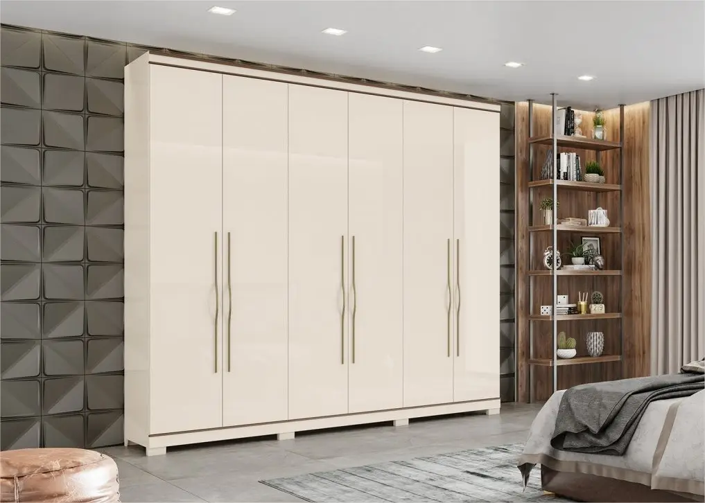 ROUP. HENN TITANIUM 6PT MDP D284-176 OFF WHITE/CASTANHO 2.49LX2.40A