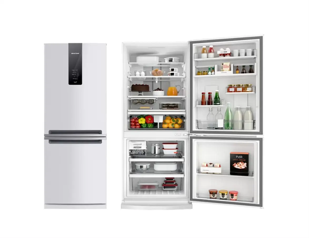REFRIGERADOR BRASTEMP BRE57FBBNA 447LT FROST FREE INVERSE BRANCA 220V