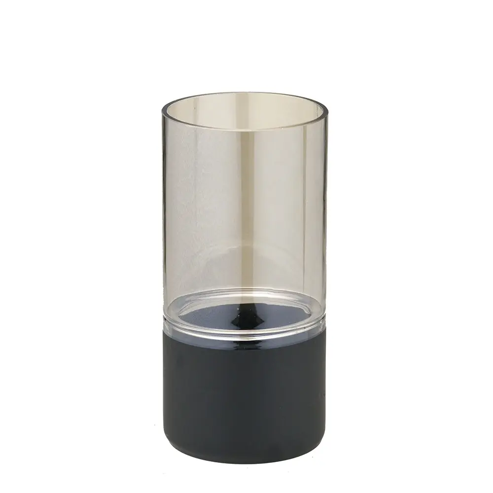 VASO FLORARTE 52357001 VIDRO TRANSPARENTE DOURADO(BL)