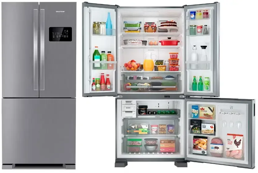 REFRIGERADOR BRASTEMP BRO85AKBNA 554LT SIDE BY SIDE INVERSE INOX 220V