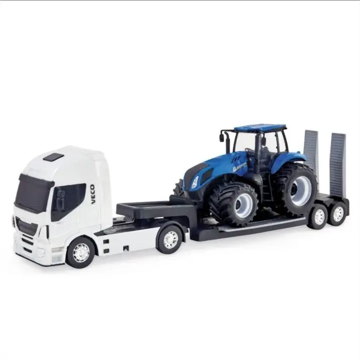 BRINQUEDO TRATOR NEW HOLLAND C/CARRETA IVECO 589 USAL PLASTIC