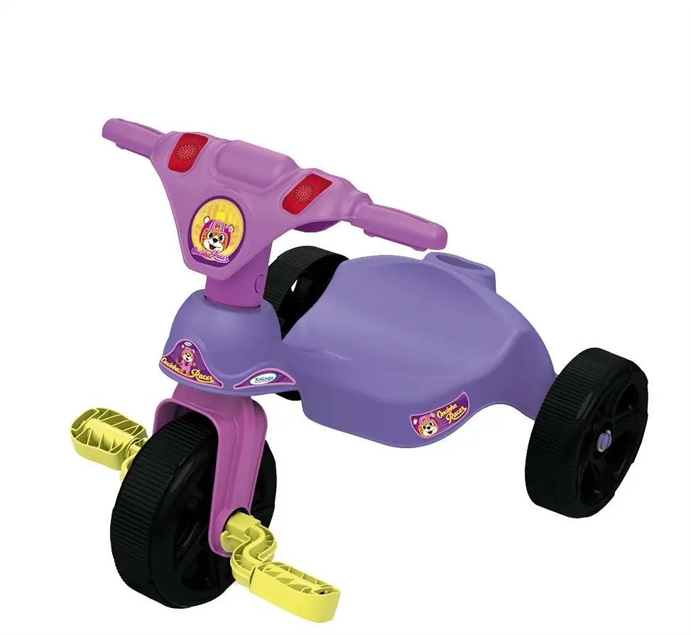TRICICLO XALINGO 0773 ONCINHA RACER PEDAL ROXO