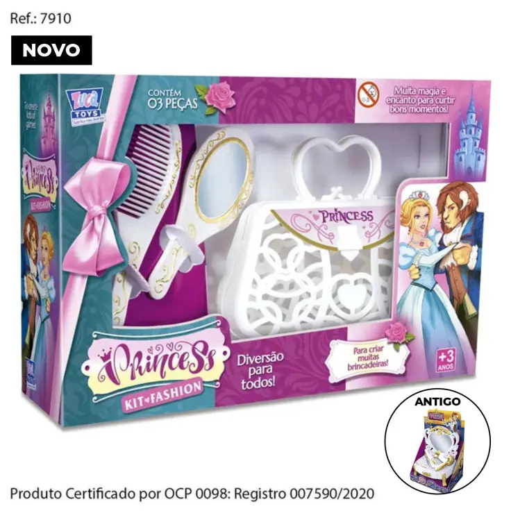 BRINQUEDO PRINCESA KIT FASHION 7910 ZUCA TOYS ANTIGO:7906 PENTEADEIRA