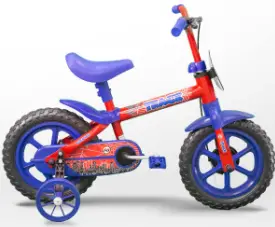 BICICLETA A12 TRACK ARCO IRIS AZUL/VERMELHA