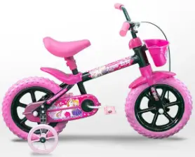 BICICLETA A12 TRACK ARCO IRIS ROSA/PRETO