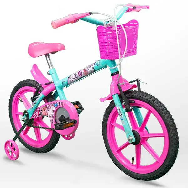 BICICLETA A16 TRACK PINKY ROSA/VERDE AGUA