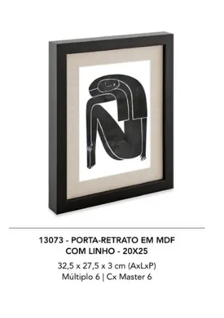PORTA RETRATO MART 13073 20X25 EM MDF COM LINHO