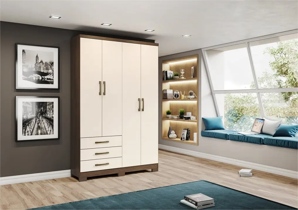 ROUP. HENN CAJU 4PT MDP DA135-138 CASTANHO/OFF WHITE 1.21LX2.00A