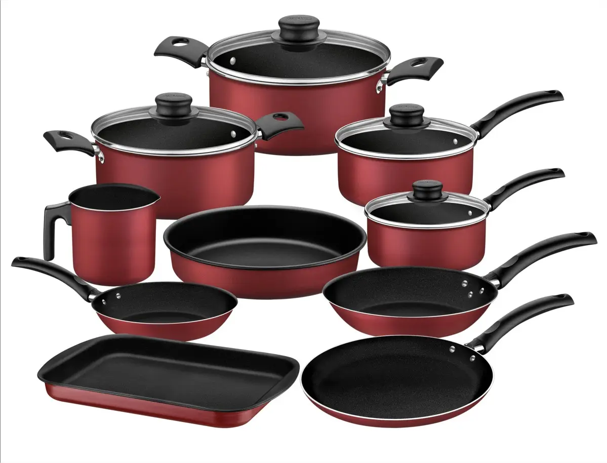 JOGO PANELA TRAMONTINA 10PC 20297/964 TURIM VERMELHO