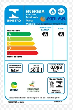FOGAO 4B ATLAS MONACO TOP GLASS PRETO 2