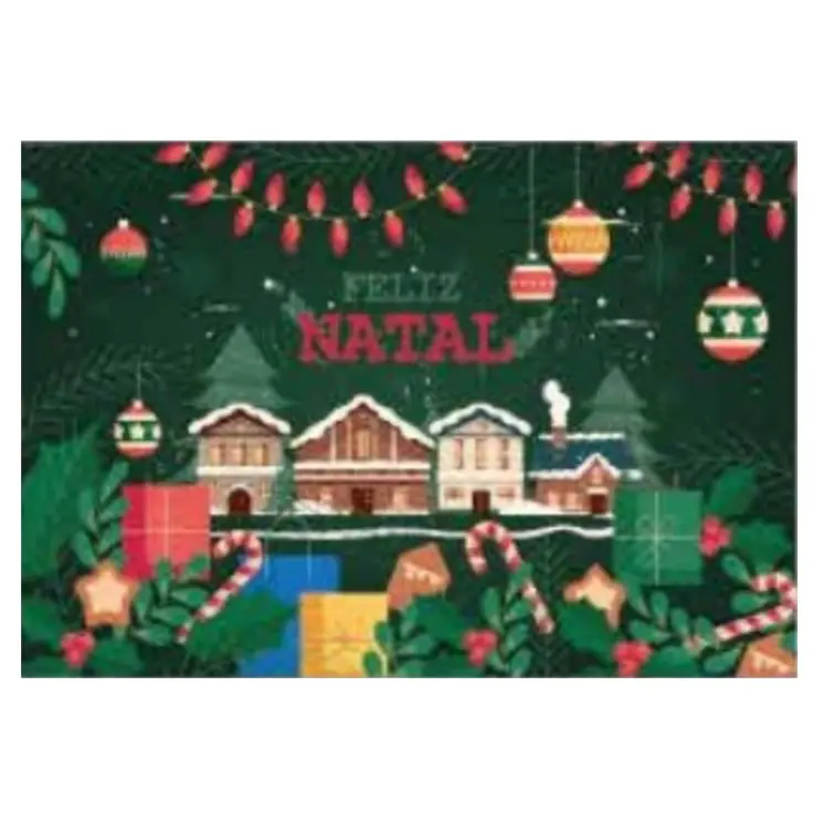 TAPETE FINA ESTAMPA 0.50X0.80 FELIZ NATAL I