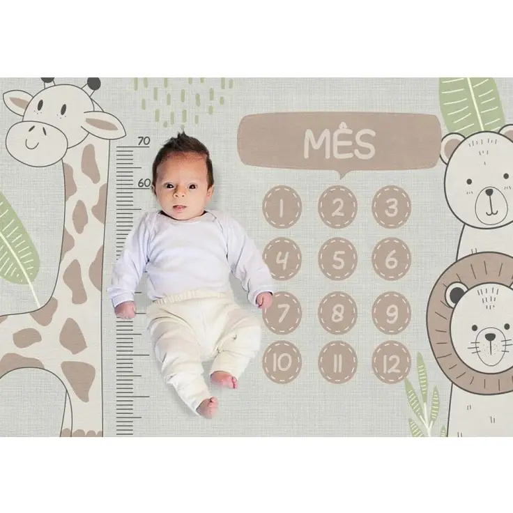 TAPETE FINA ESTAMPA 0.80X1.25 MESVERSARIO GIRAFA