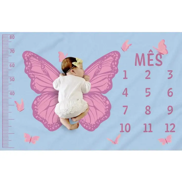 TAPETE FINA ESTAMPA 0.80X1.25 BORBOLETA