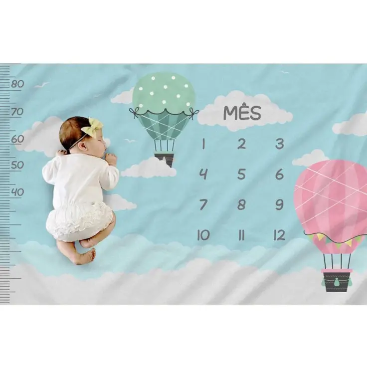 TAPETE FINA ESTAMPA 0.80X1.25 MESVERSARIO BALAO