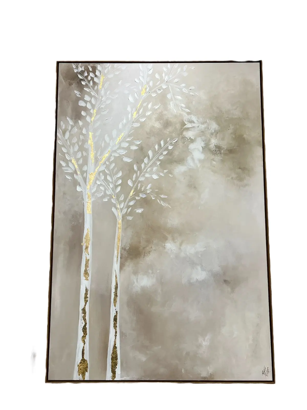 QUADRO LEART 1.00X1.50 LINHA PINTURA A MAO RENATA PICKLER ESQUERDO(BL)