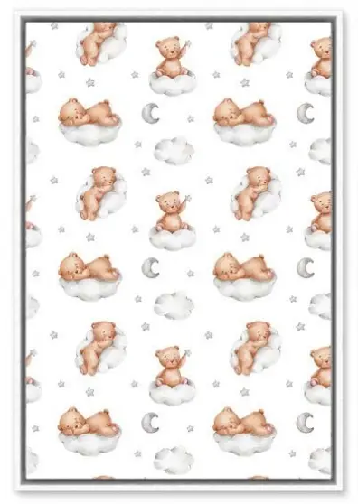 QUADRO LEART 0.50X0.50 CANVAS URSOS(BL)