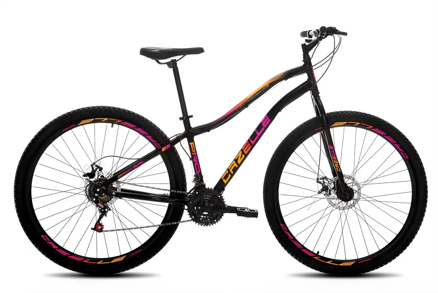 BICICLETA A29 CAZELLE VENEZA. PRETA MULTICOLOR Q15.5