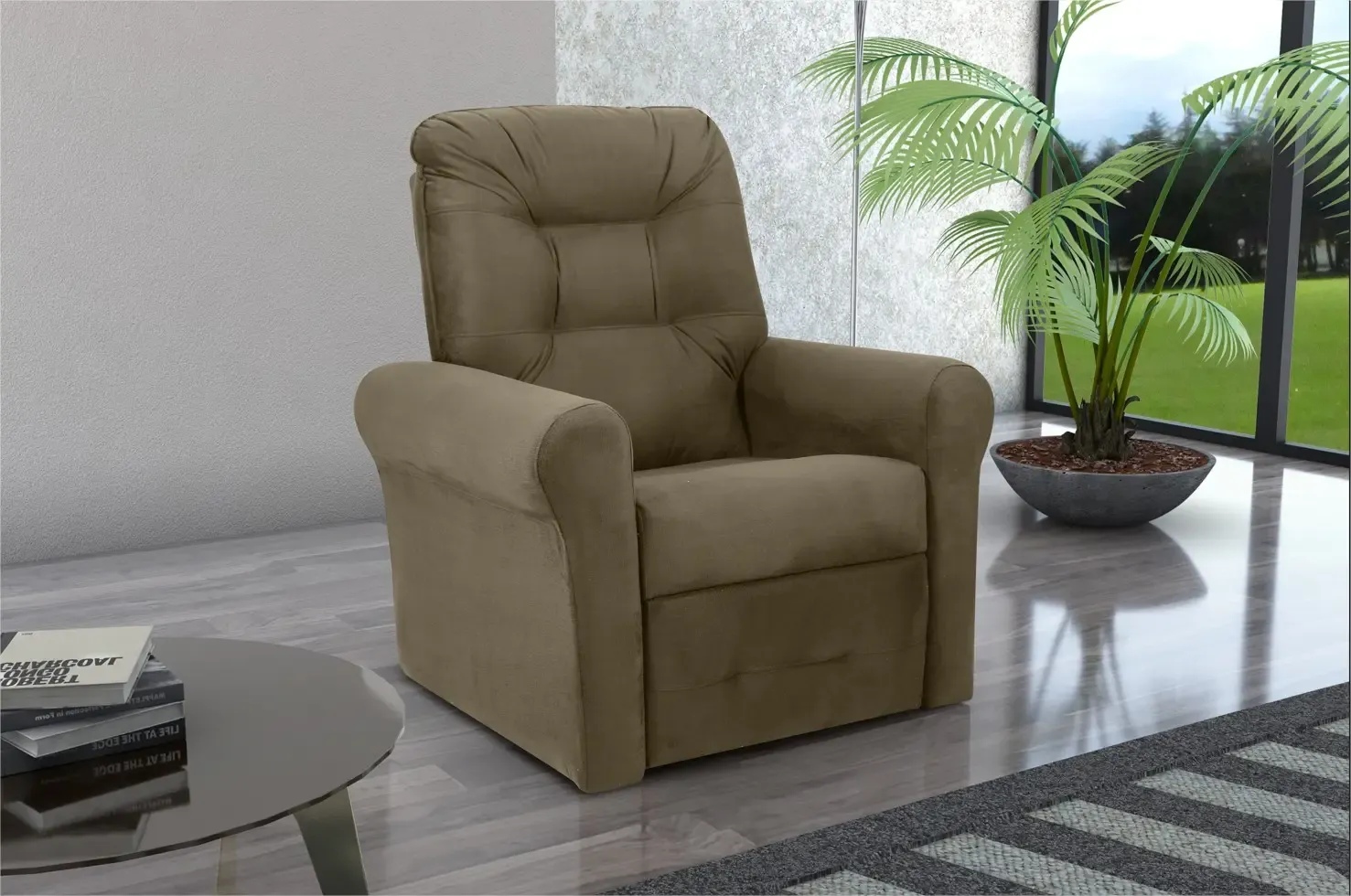 POLTRONA PAPAI MATRIX CLIO E426 VELUDO MARROM