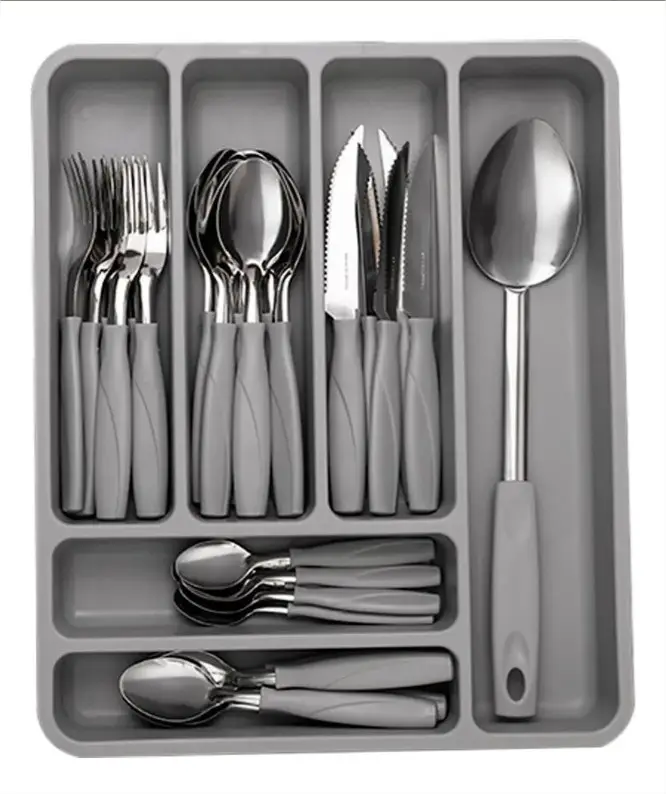 FAQUEIRO BRINOX 6000/189 32PC ITAPARICA C/ORGANIZADOR CINZA