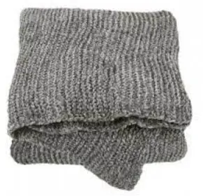 MANTA DECORTEXTIL 203-05 TRICO MESCLA 1.80X0.90 CINZA(BL)