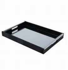 BANDEJA WOLFF 10785 M MADEIRA C/ESPELHO PRETO