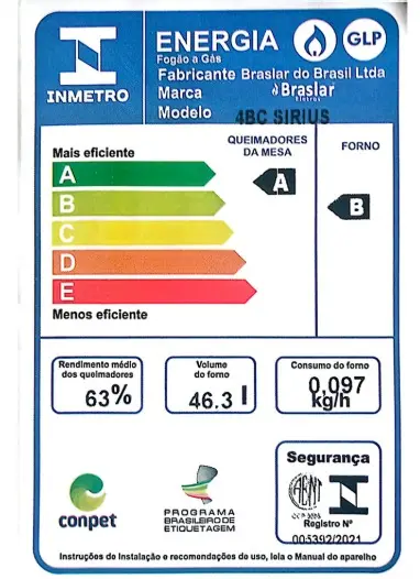 FOGAO 4B BRASLAR  SIRIUS COLOR ROSA C/ASC