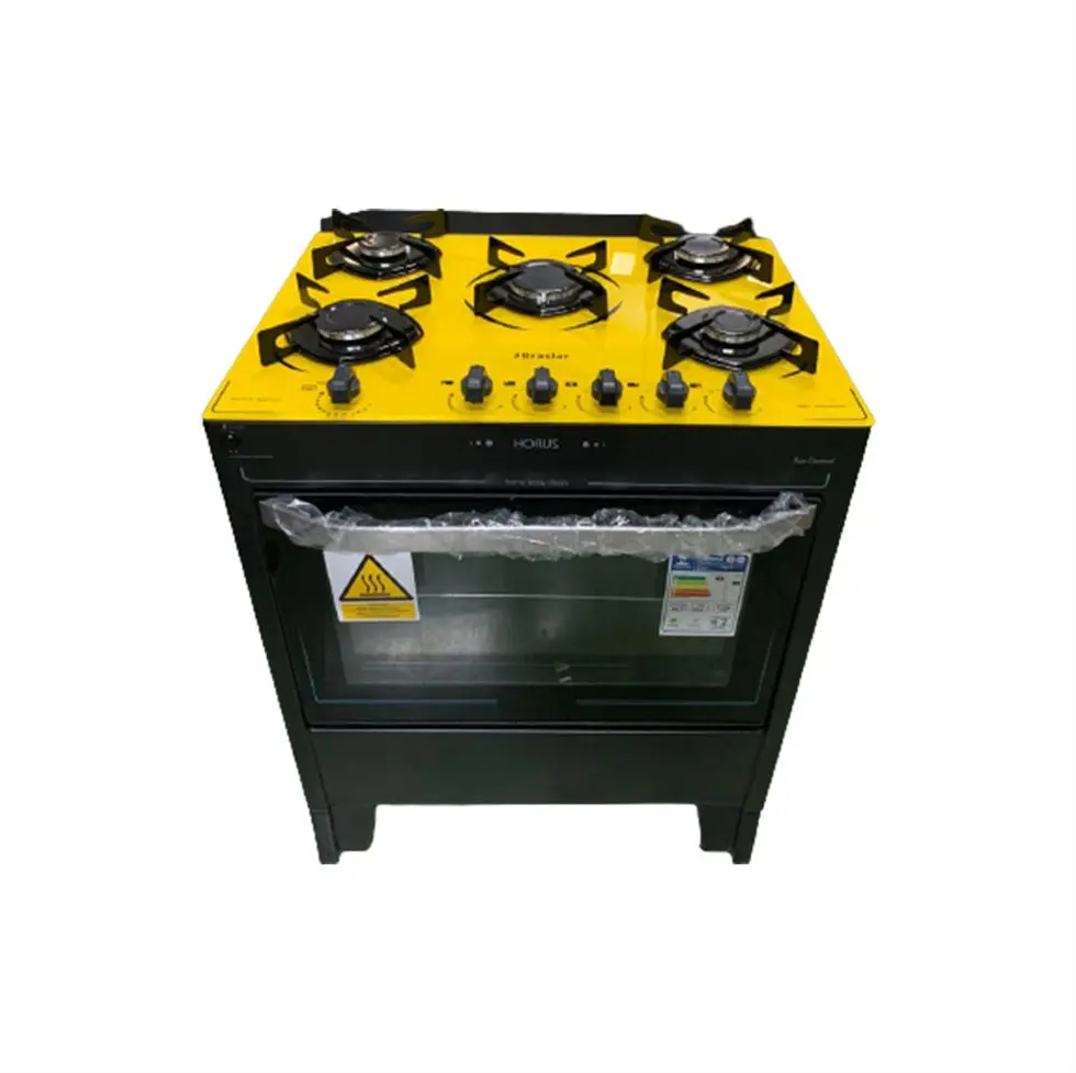 FOGAO 5B BRASLAR HORUS COLOR GLASS PRETO/AMARELO