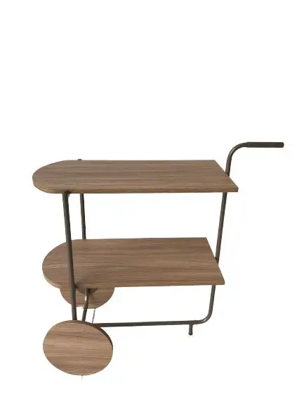 CARRINHO BAR PARVUS CASA CRISTALLO CARRINHO ALUM CHAMPAGNE NATURAL(BL)