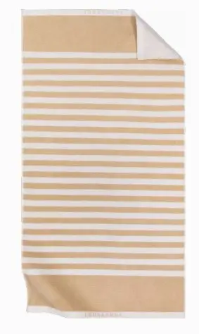 TOALHA PRAIA TRUSSARDI SAN MARINO BRANCO BEGE(BL)