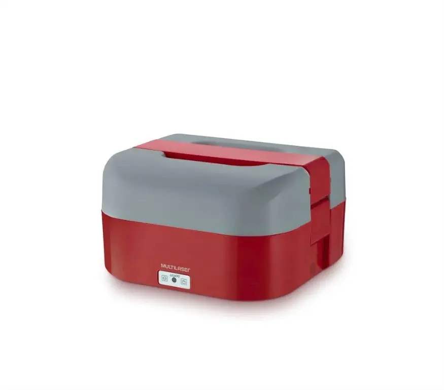 MARMITA ELETRICA MULTILASER CE136 1,6LT 4 DIVISORIAS VERMELHA BIVOLT