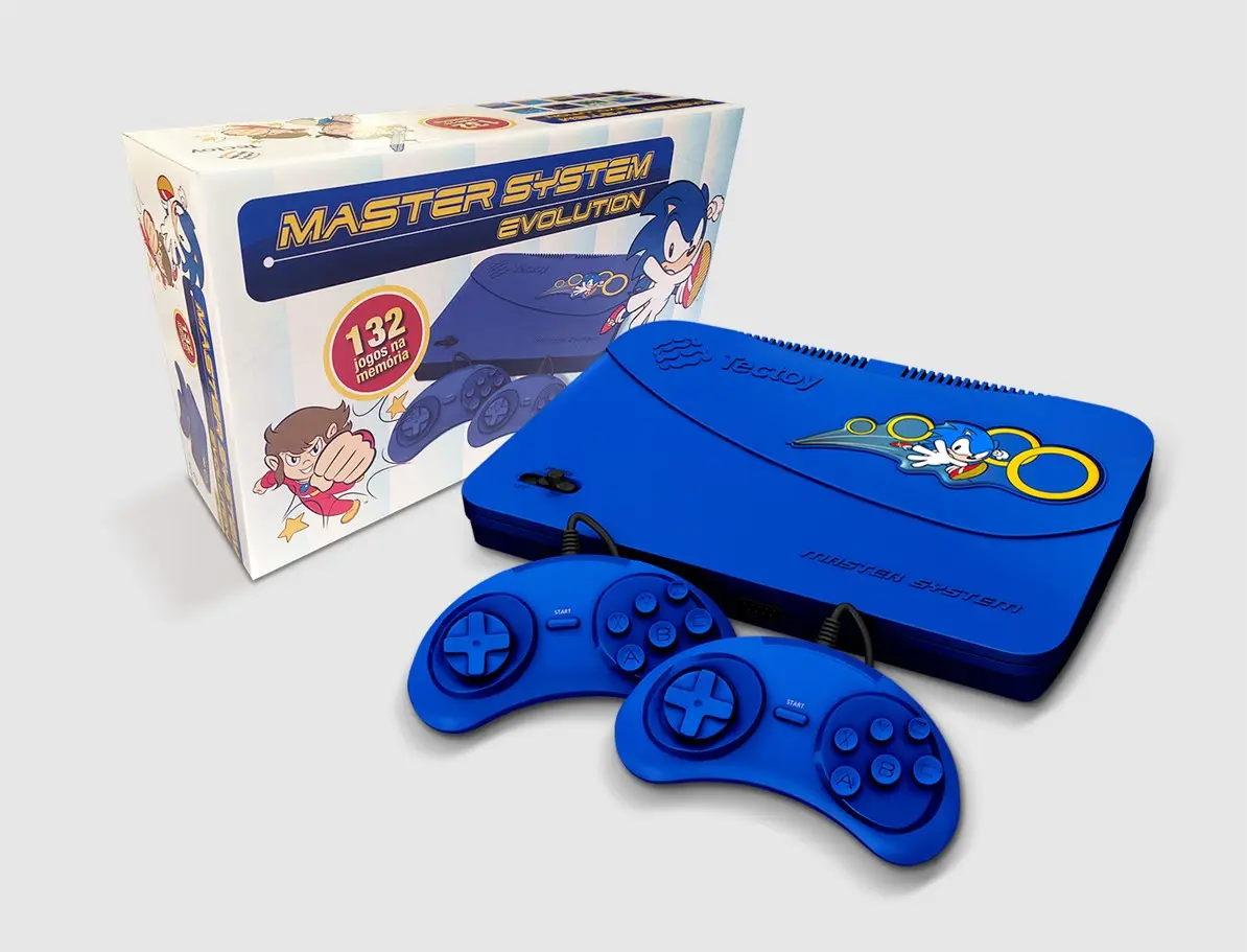VIDEO GAME TECTOY MASTER SYSTEM C/132 JOGOS NA MEMORIA - CONSOLE 2