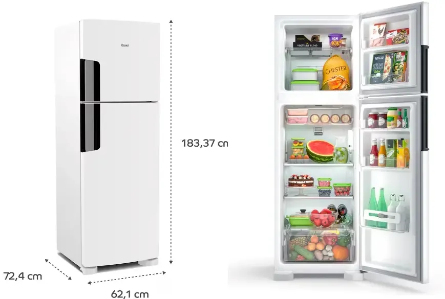 REFRIGERADOR CONSUL CRM44MBBNA 377LT FROST FREE BRANCO 220V - ANTIGA: CRM44ABBNA 386LT