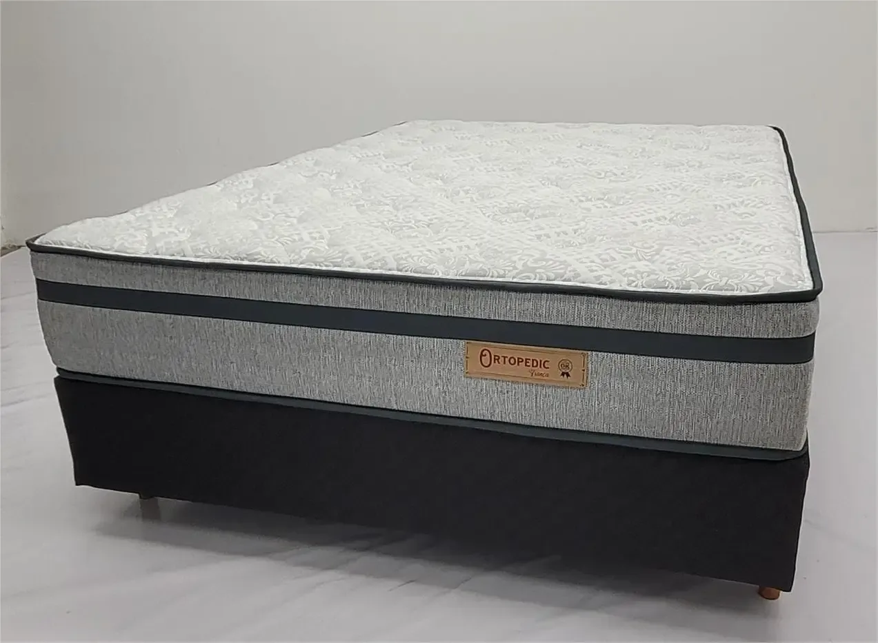 COLCHAO CRISTALFLEX FRANCA 138X188X028 EPS ORTOPEDIC LINHO CINZA P/150KG