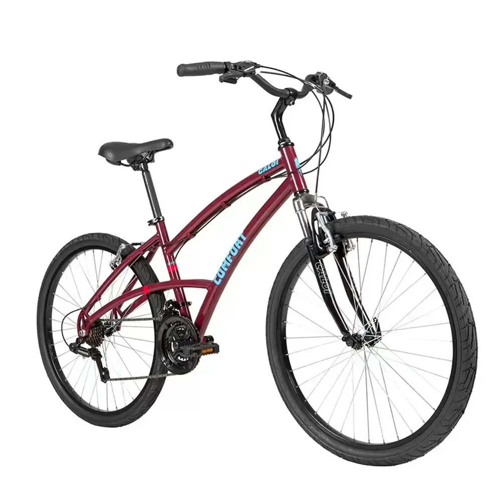 BICICLETA A26 CALOI 400 FEMININA VINHO 21V 6