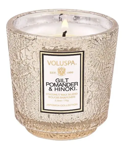 VELA COPO VOLUSPA 73916 VOTIVE 25H GILT POMANDER E HINOKI(BL)