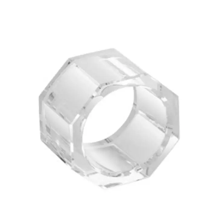 CONJ 4 ANEIS WOLFF 25646 P/GUARDANAPOS CRISTAL OPTICO